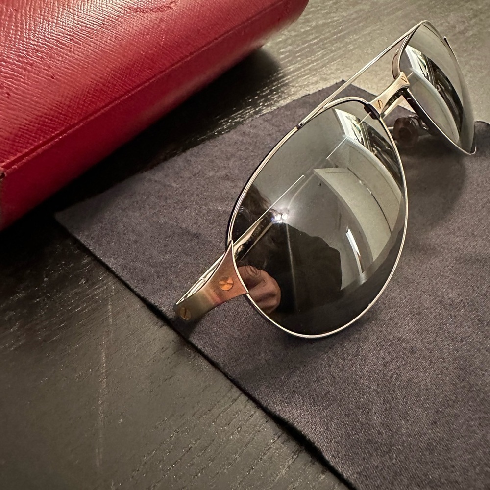 CARTIER Santos-Dumont Aviator Sunglasses 130 - Picture 4 of 9